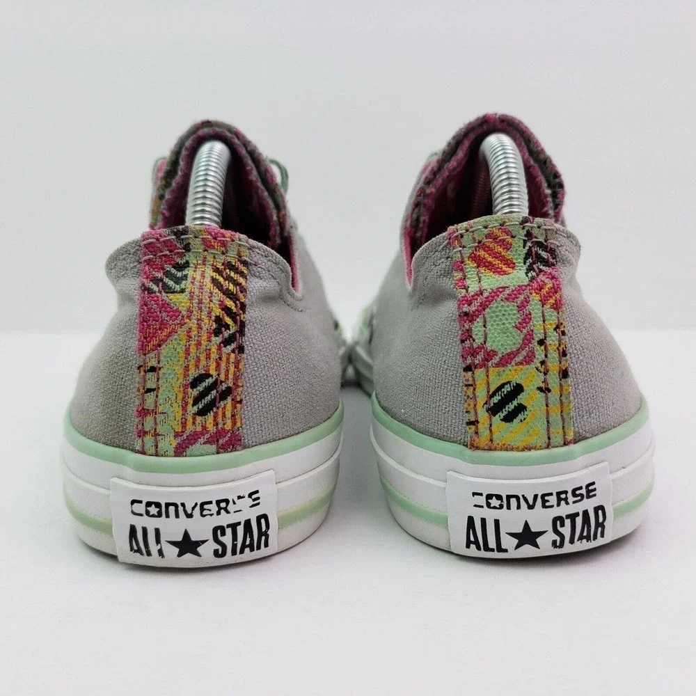 Converse All Star Double Tongue Girls Sz 5Y Womens Sz 6.5 Gray Low Shoes